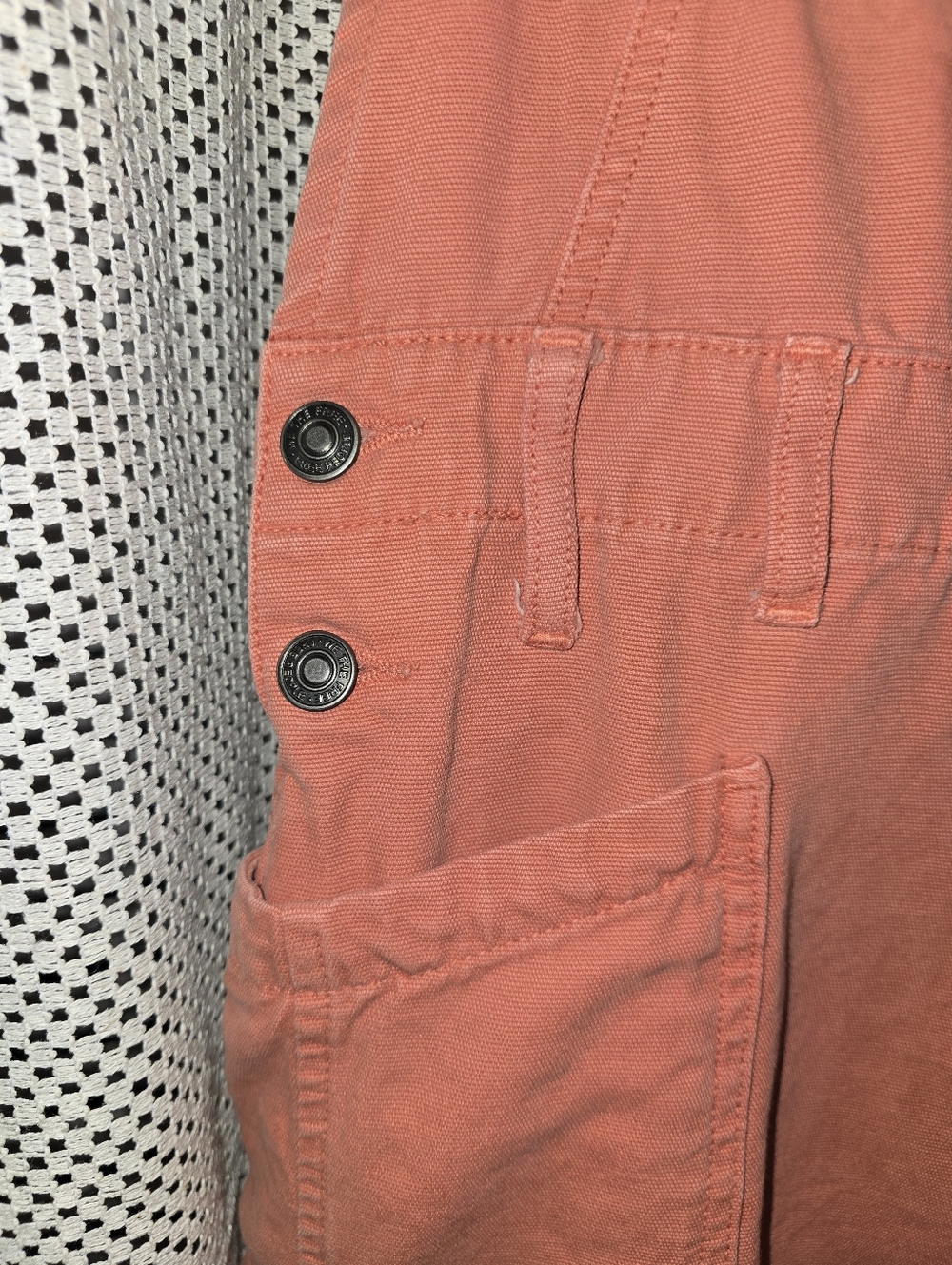 Free People Rayna Carpenter Overalls Burnt Orange Coveralls Denim Jumper, Medium - Picture 5 of 15